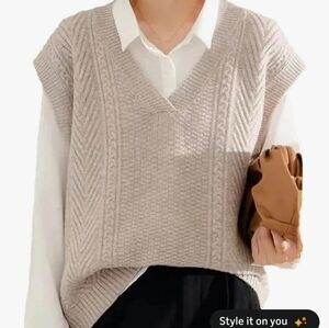 Womens Plus Size Oversized Sweater Vest